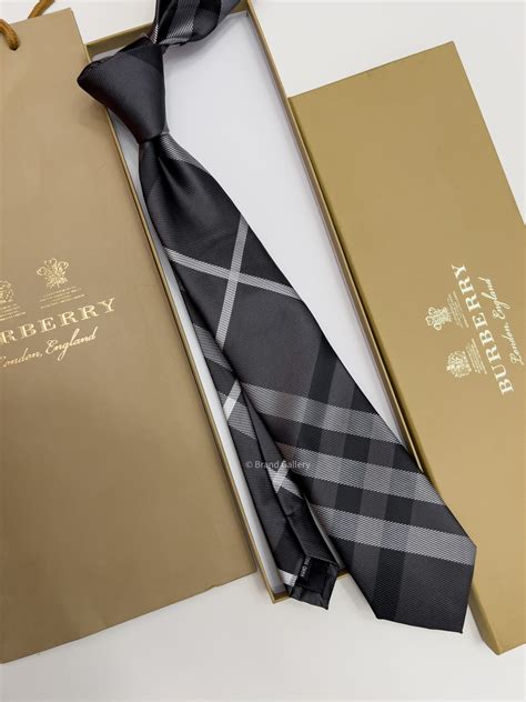 burberry charcoal check tie|Check Silk Tie in Charcoal .